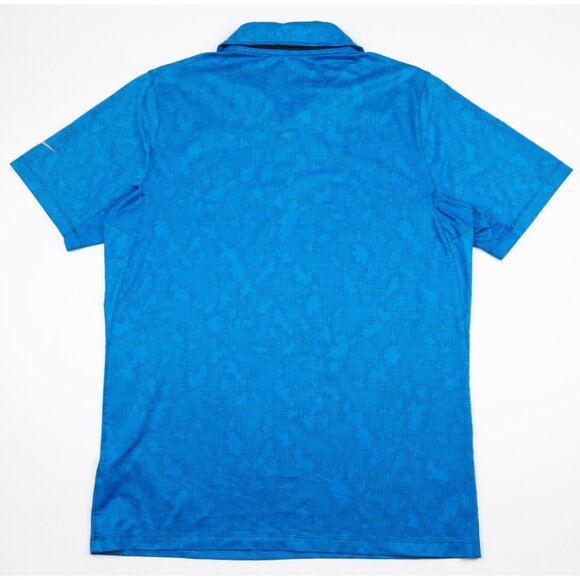 Disney Nike Golf Polo Men's Small Mickey Mouse Dot Camo Dri-Fit Wicking Blue - Picture 4 of 15